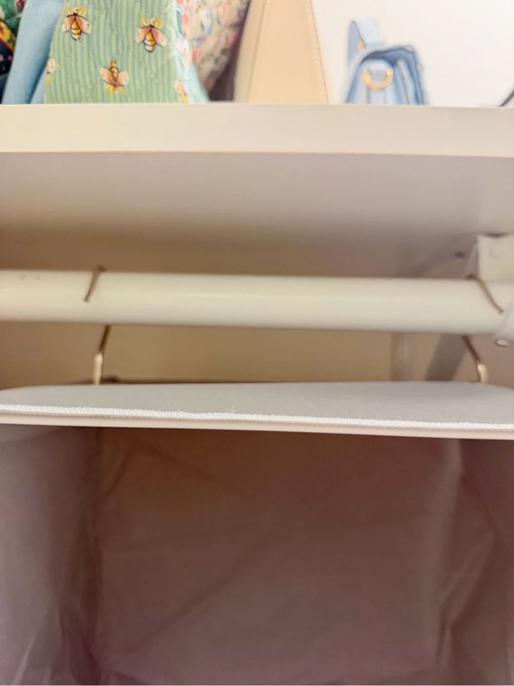 HOLDN Storage Hanging Closet Organizer 4 Shelf Garment Rod Gray